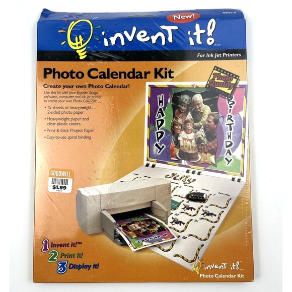 Photo Calendar Kit Invent It! Create Your Own For Ink Jet Printers  Unopened NEW - Picture 1 of 4